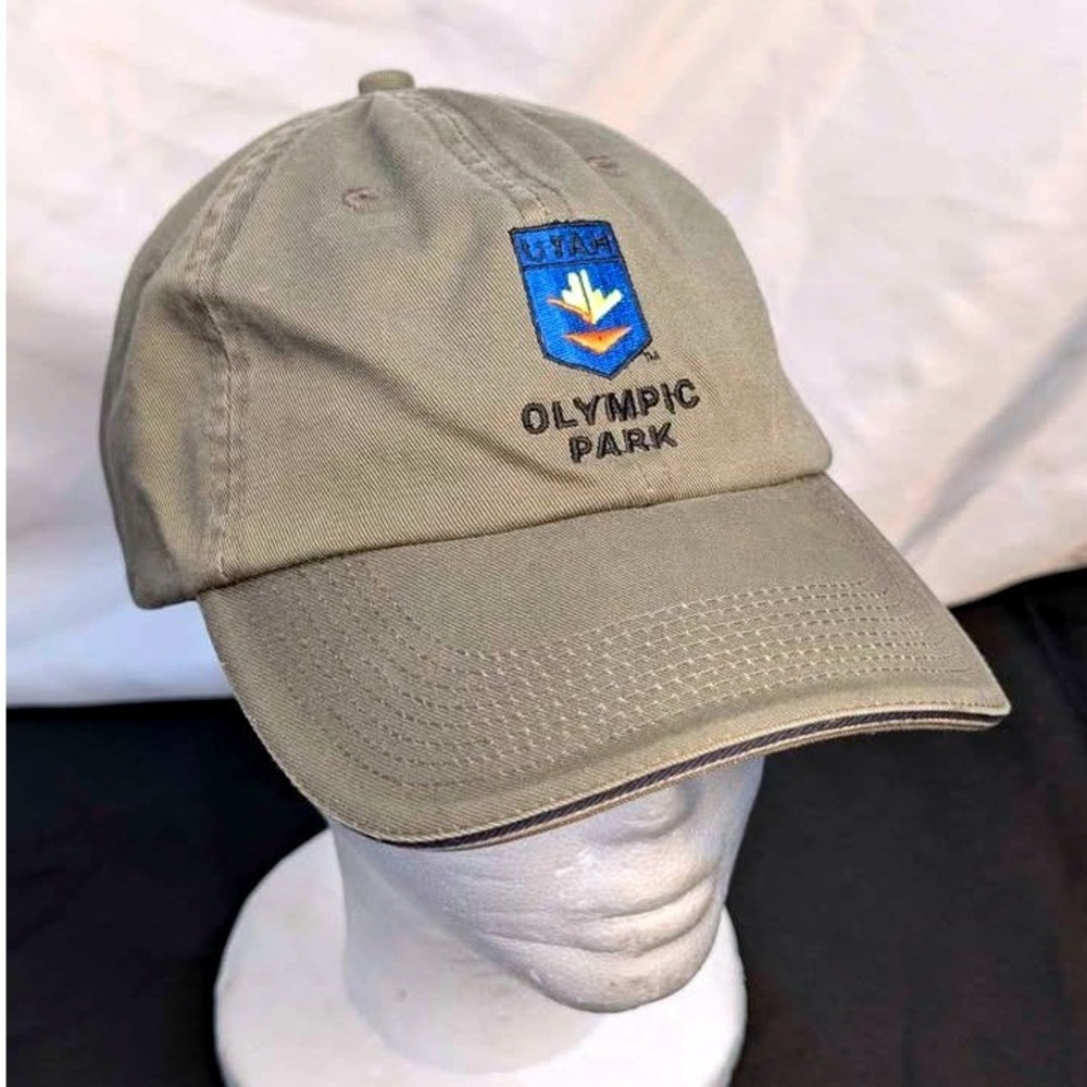 VTG. Fahrenheit ~ Utah Olympic Park Hat ~ Men's OSFA Olive Green ~‎ Dad Cap